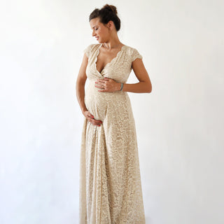 maternity dresses formal wedding Maternity Cape Sleeves Dress 7009