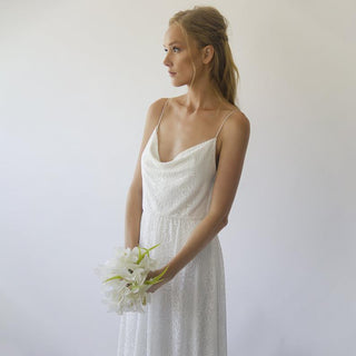 Draped lace wedding dress #1301 Maxi Blushfashion