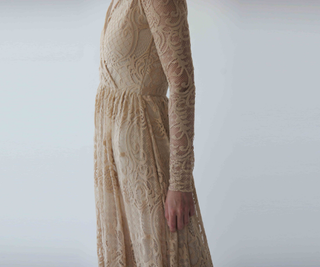 Golden  Lace Bohemian Dress #1233 Maxi Blushfashion