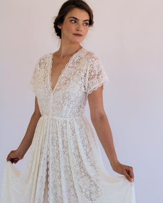 Lace Boho Wedding Dress #1501 Lace Boho Wedding Dress #1501