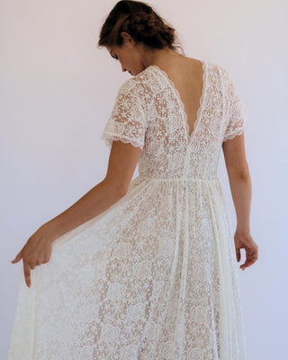 Lace Boho Wedding Dress #1501 Maxi Blushfashion