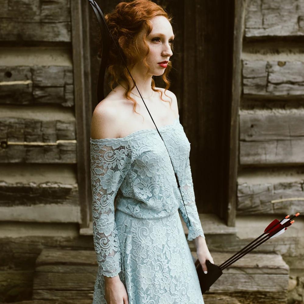 Light Blue Off-The-Shoulder Floral Lace Dress #1119 Light Blue Off-The-Shoulder Floral Lace Dress #1119