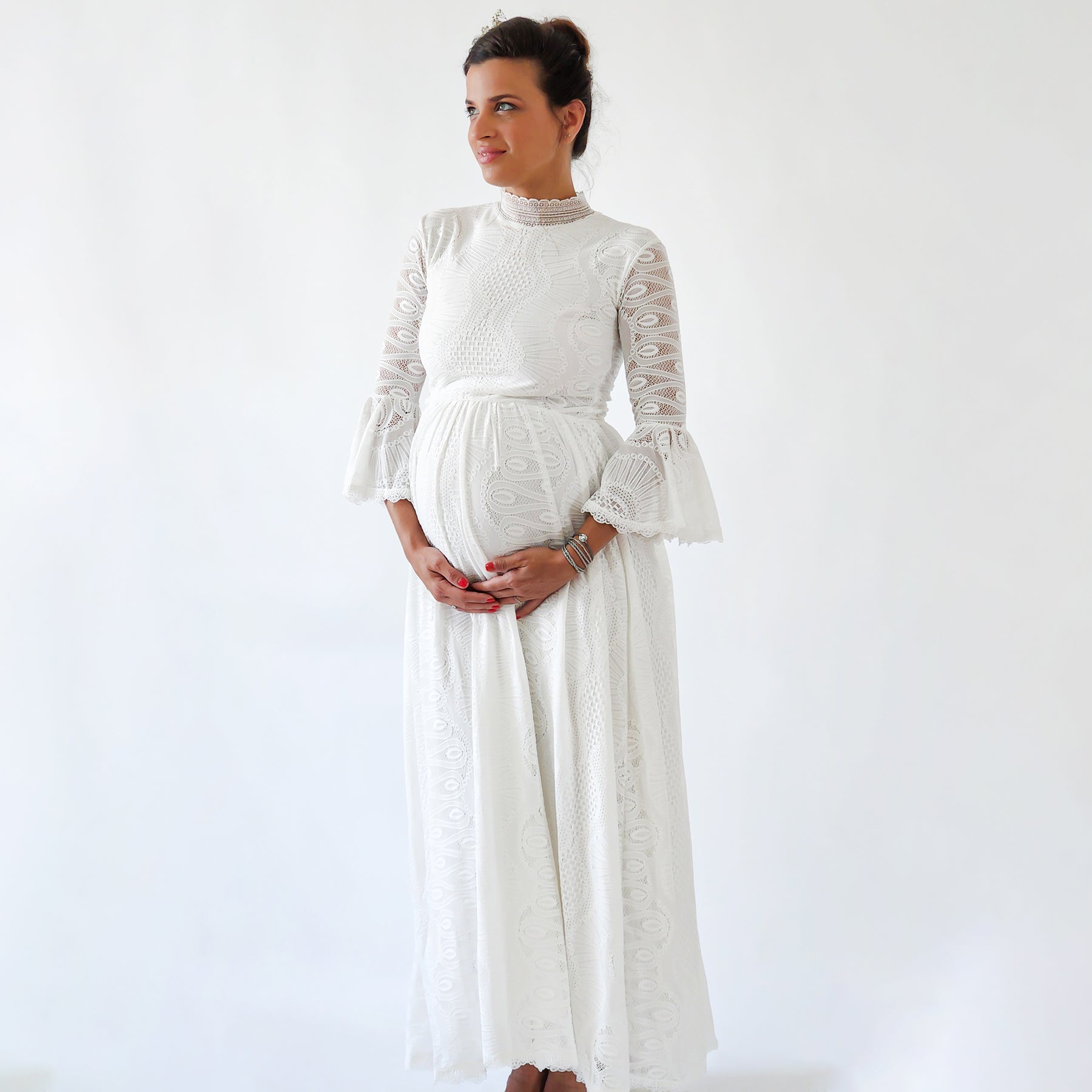 Maternity Dress With a Train #7012 Maternity Dress With a Train #7012