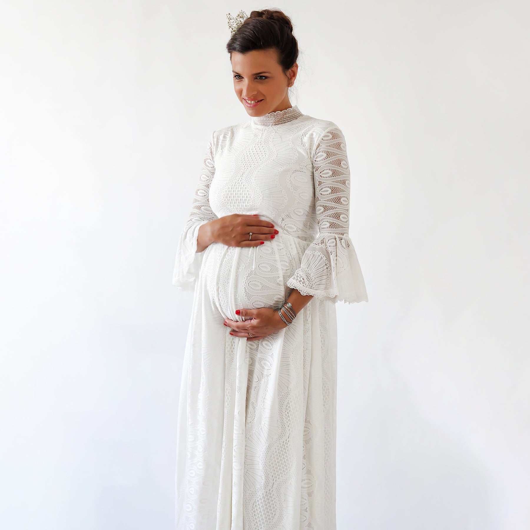 Maternity Dress With a Train #7012 Maternity Dress With a Train #7012