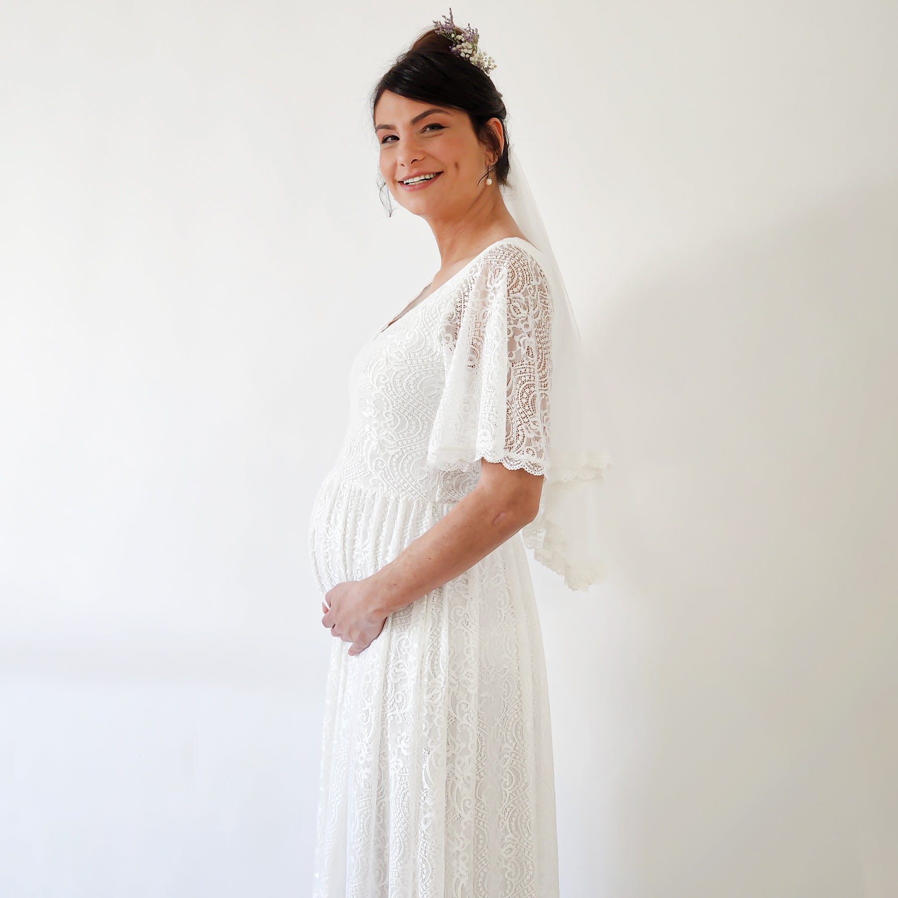 ivory maternity maxi dress PinkBlush Ivory Solid Off Shoulder Maternity Maxi Dress