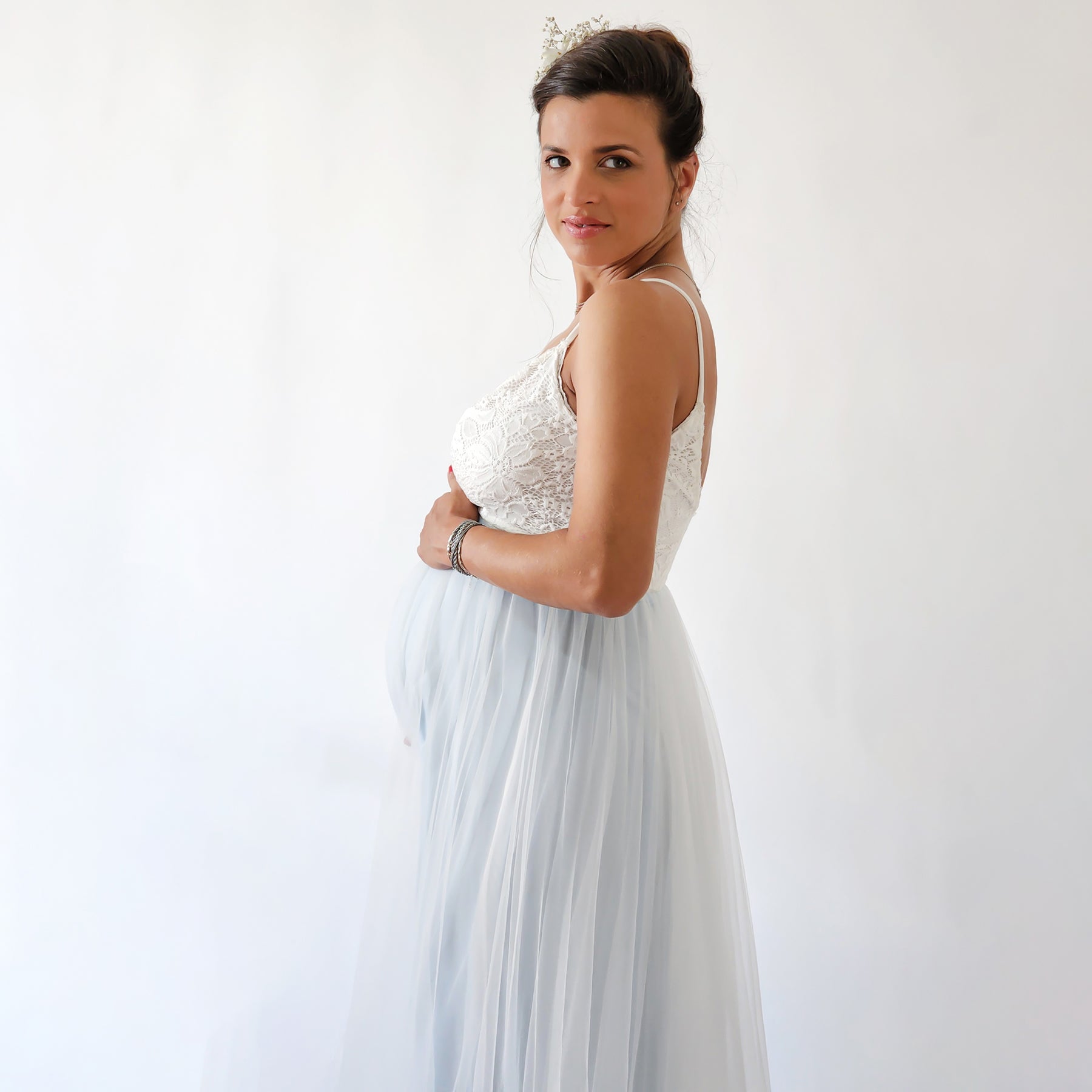 maternity fairy dress Fairy Maternity Photoshoot Dress, White / ONE SIZE