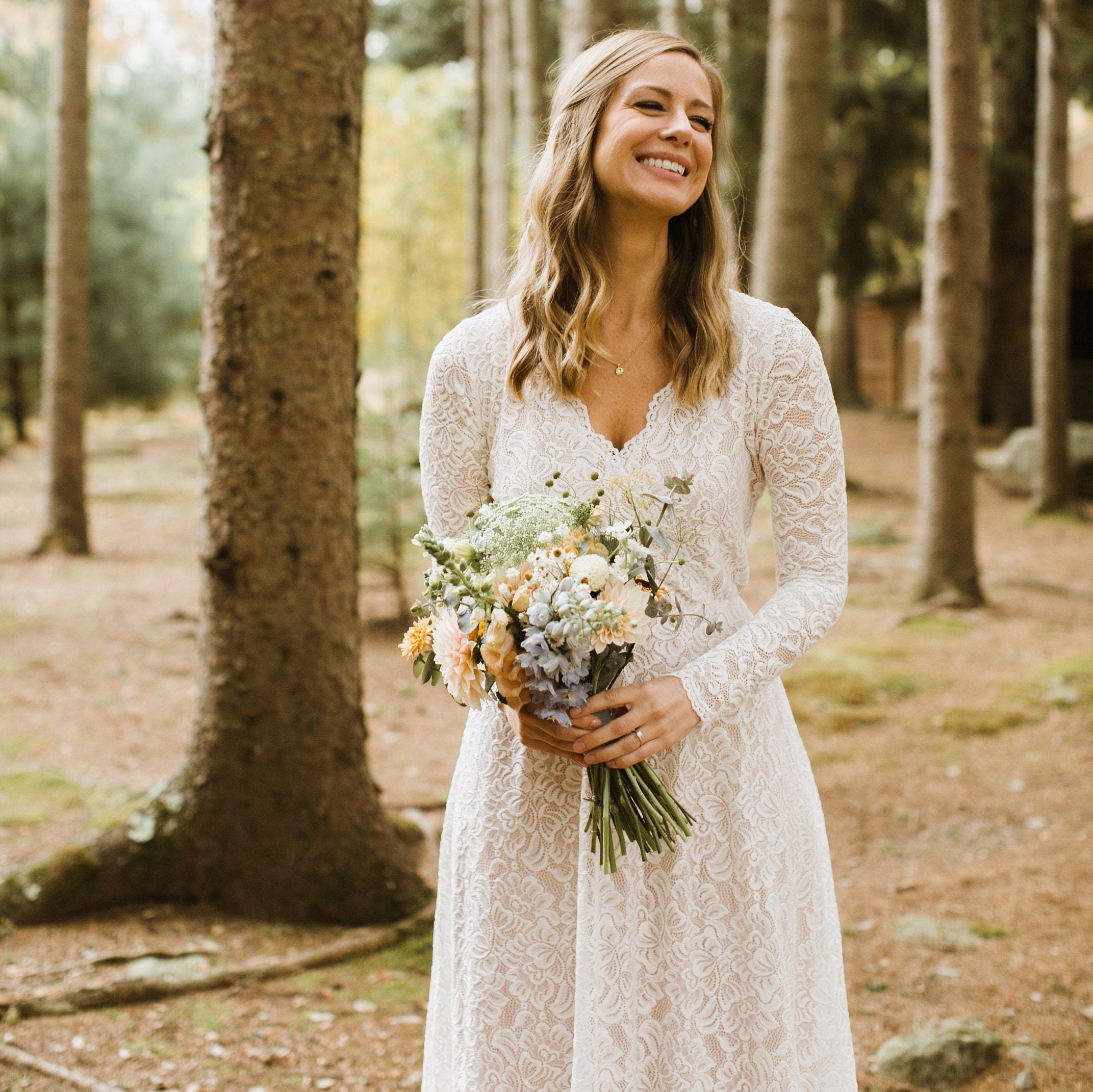 Lace Long Sleeve Maternity Wedding Dress Maternity Ivory Blush Dress #1258 Lace Long Sleeve Maternity Wedding Dress Maternity Ivory Blush Dress #1258