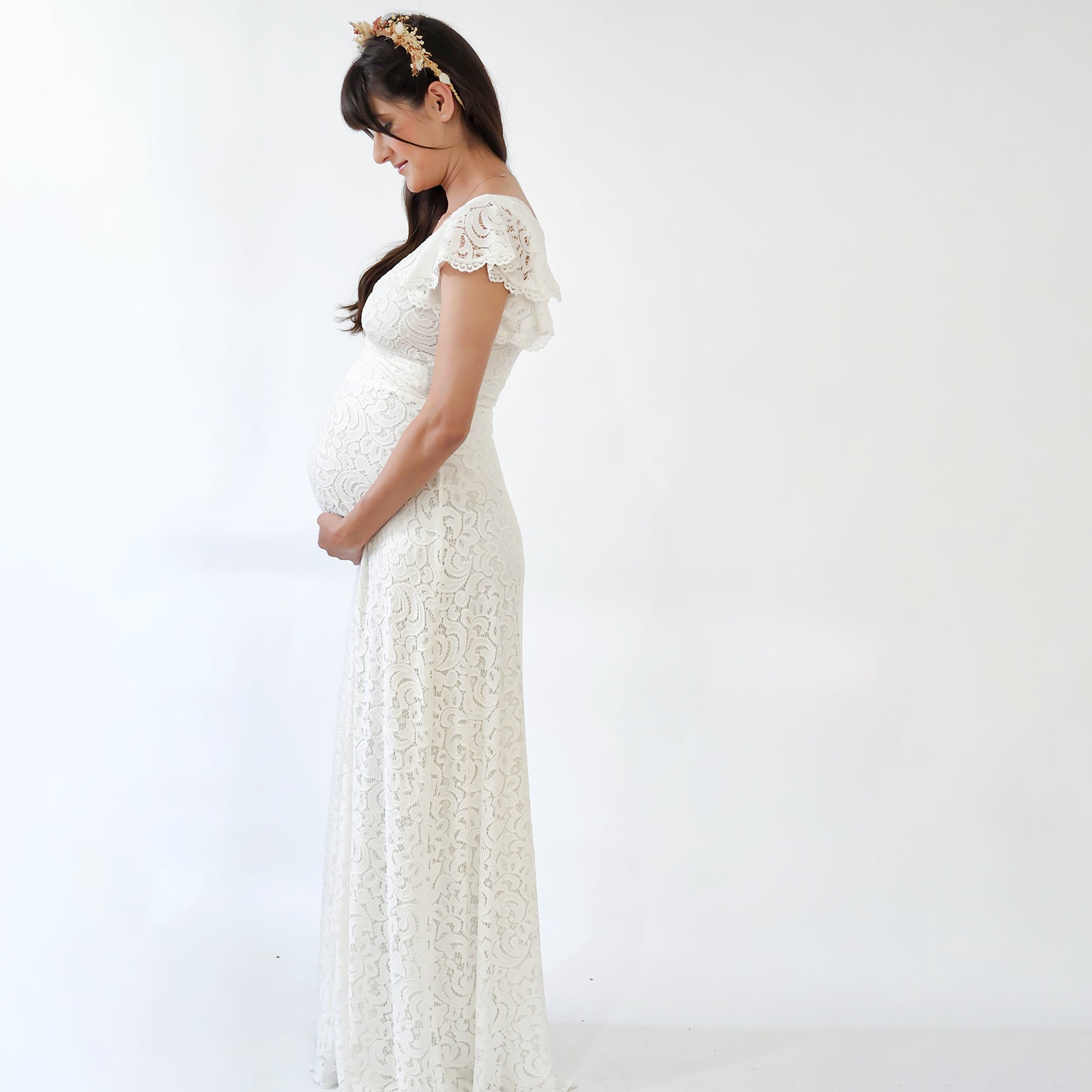 Maternity Lace Dress #7020 Maternity Lace Dress #7020