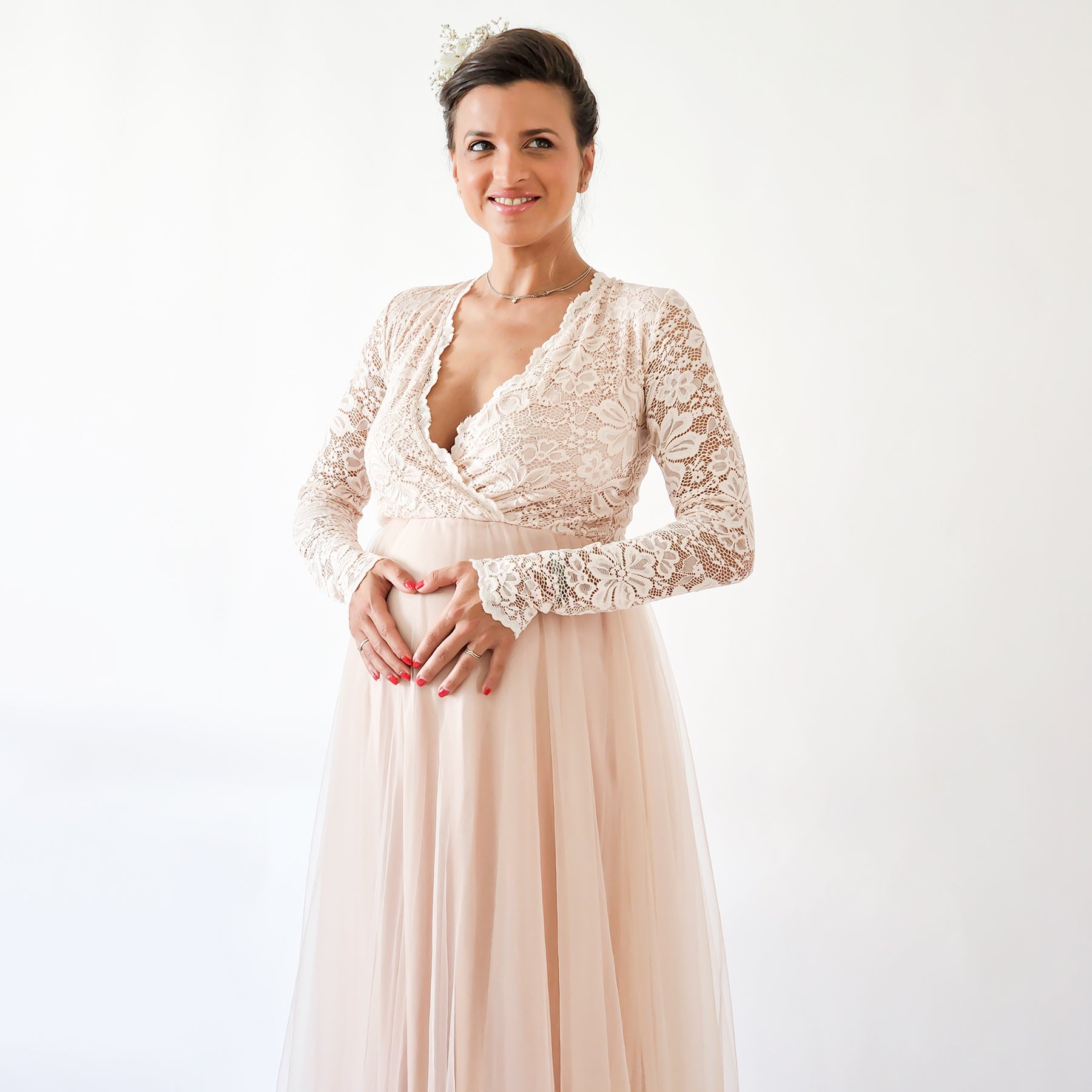 Blush Pregnancy dress #7011