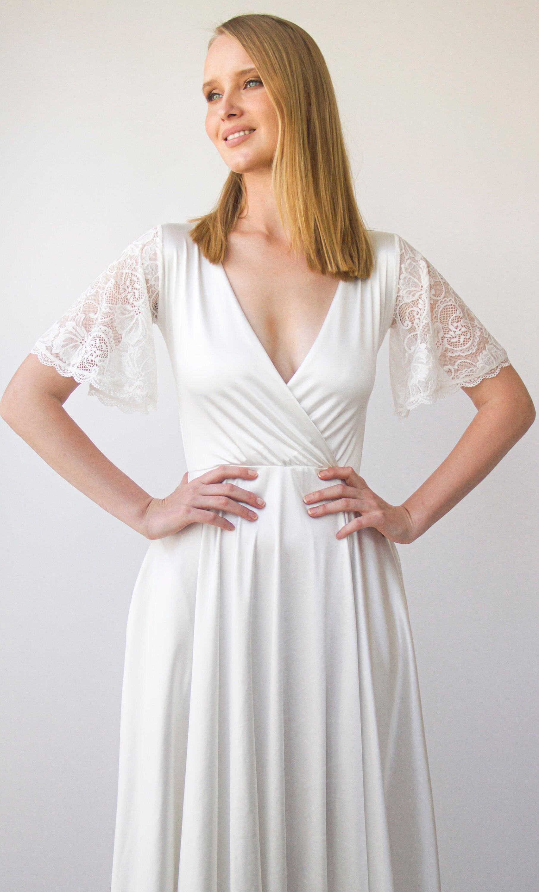 Satin Wrap Dress #1411 Satin Wrap Dress #1411