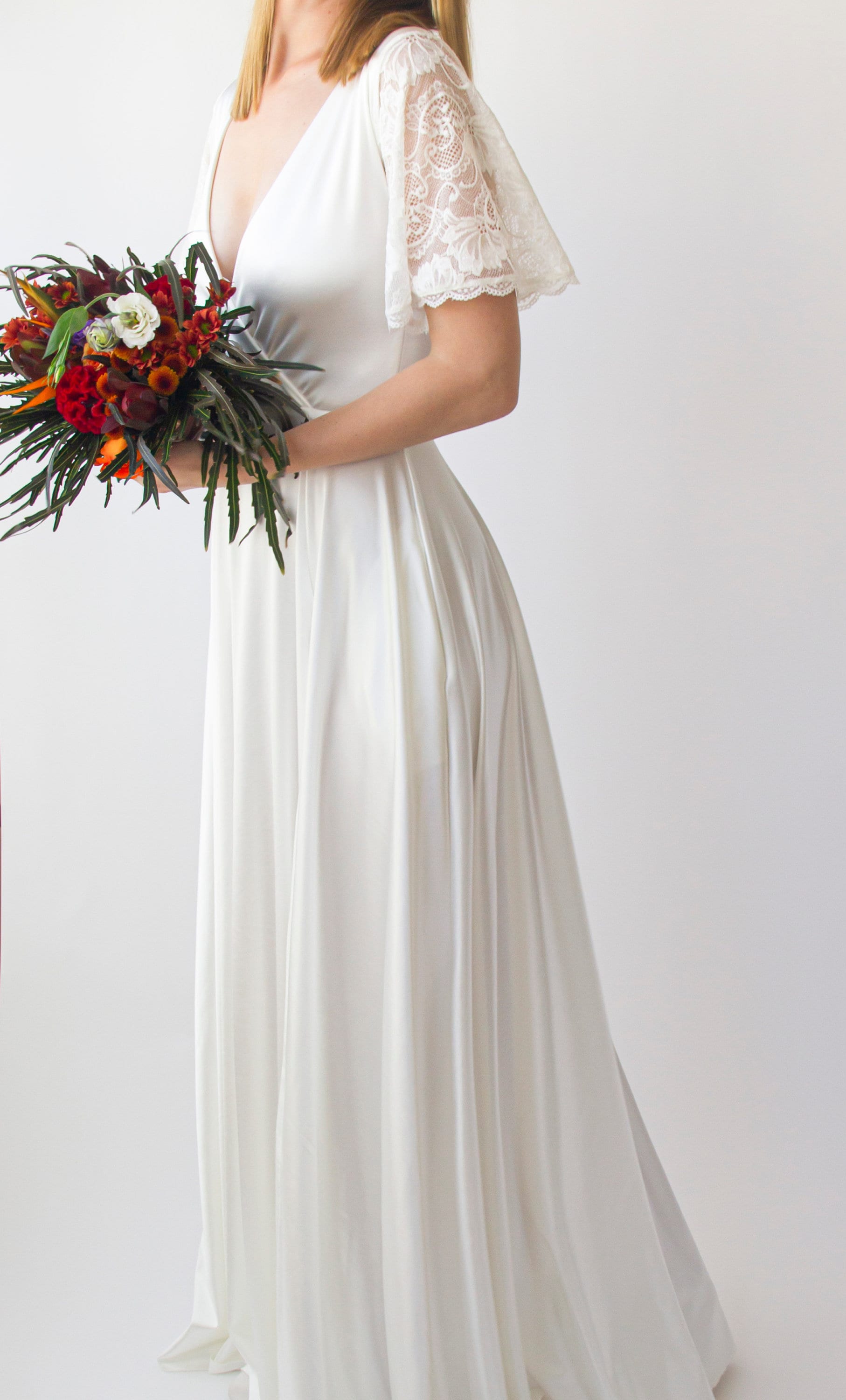 satin wrap wedding dress Long Sleeve Silk Wrap Wedding Dress Where Can I Find A High-quality Ivory Satin Silk