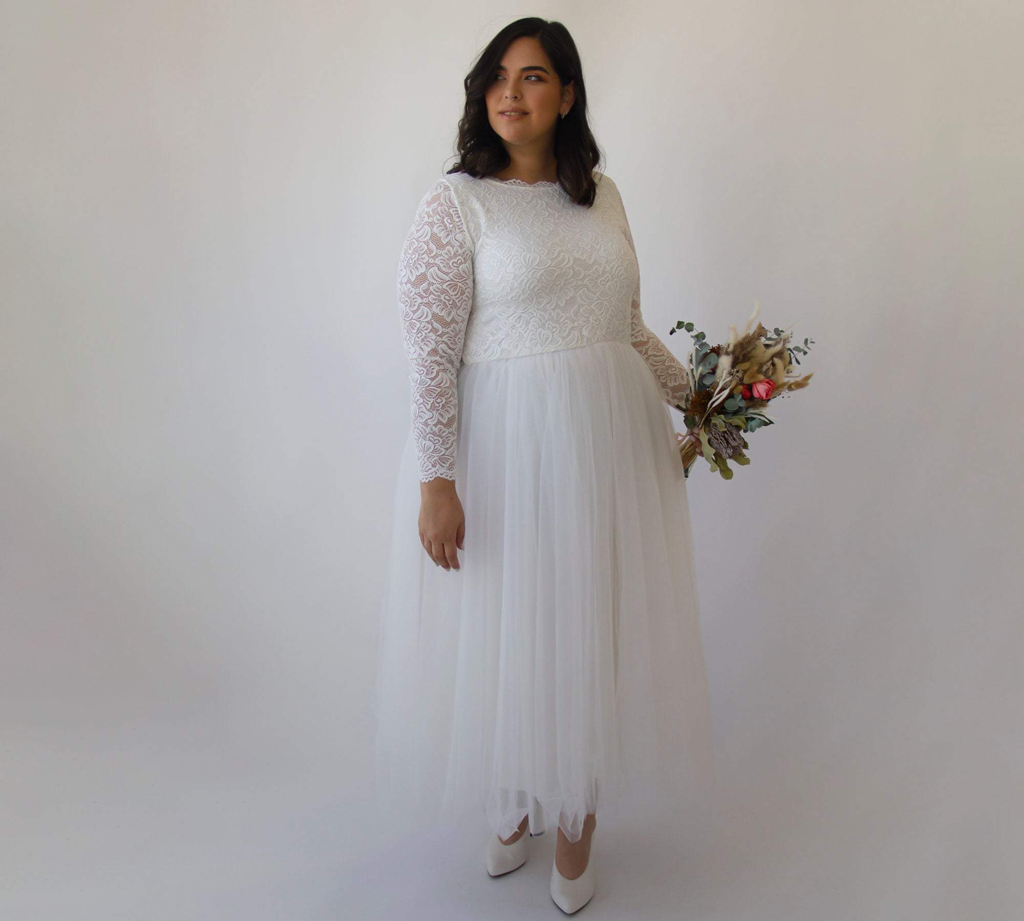 short wedding dresses for curvy plus size Plus Size Short Wedding Dress by Studio Levana