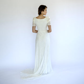 Train Vintage Wedding Dress #1495 Maxi Blushfashion