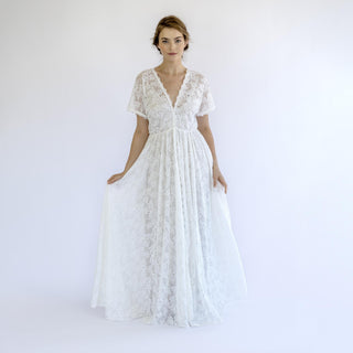 V-Neck Bridal Gown #1500 Maxi Blushfashion