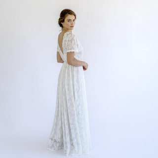 V-Neck Bridal Gown #1500 Maxi Blushfashion