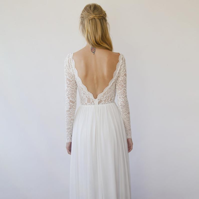 Vintage Backless wedding dress #1290 Vintage Backless wedding dress #1290