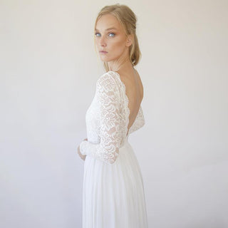 Vintage  Backless wedding dress  #1290 Maxi Blushfashion