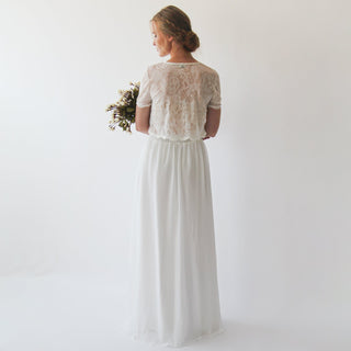 Wedding Dress Separates, Two Piece Bridal Gowns  #1251 Maxi Blushfashion