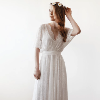 Bestseller Boho Wedding Dress #1417 Maxi XXS-XS Blushfashion