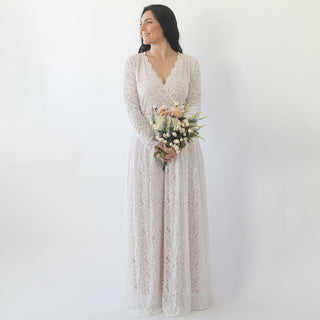 Bestseller Ivory Blushed wedding dress with pockets #1268 Maxi XXS-XS Blushfashion
