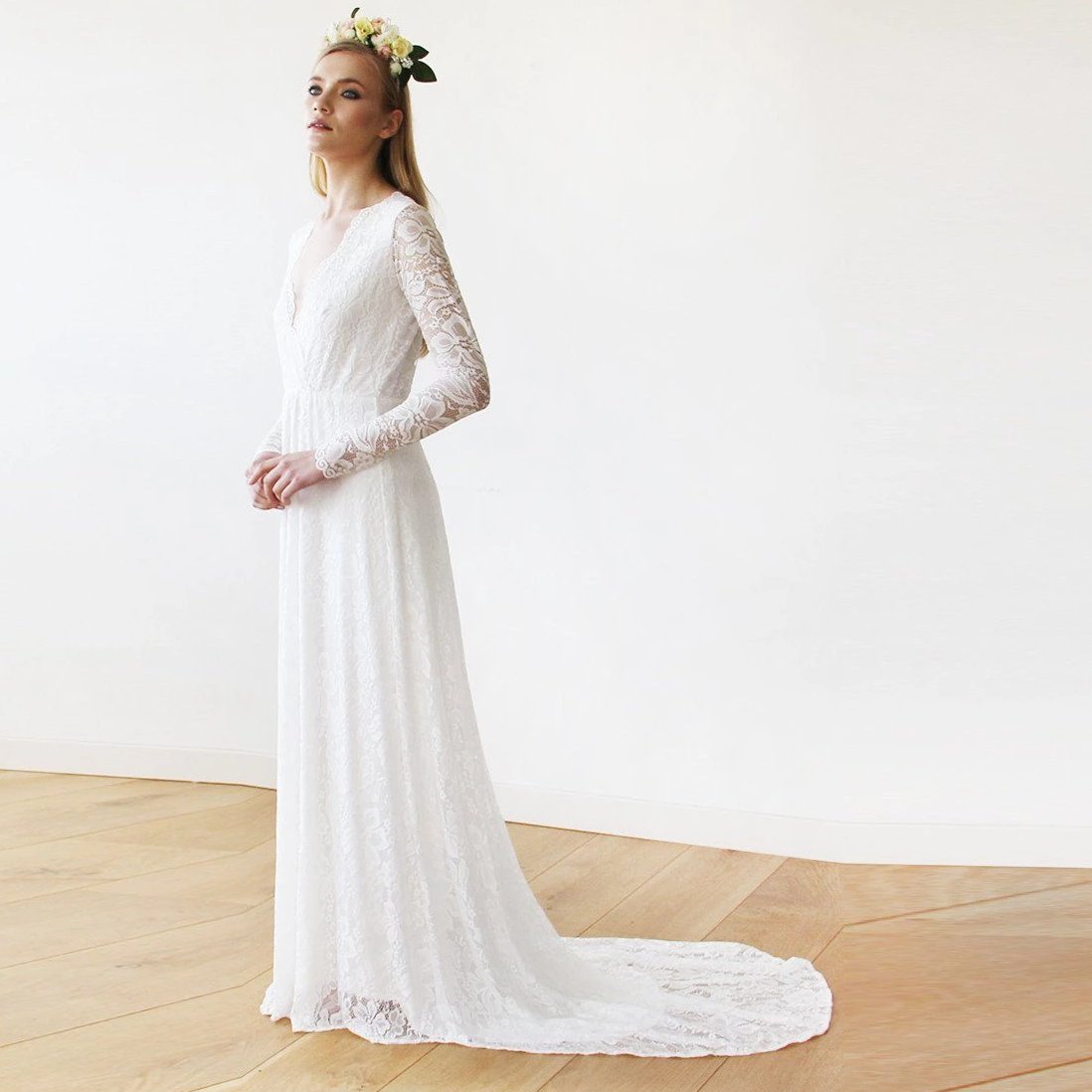 Wrap Long Sleeve Gown #1151 Wrap Long Sleeve Gown #1151