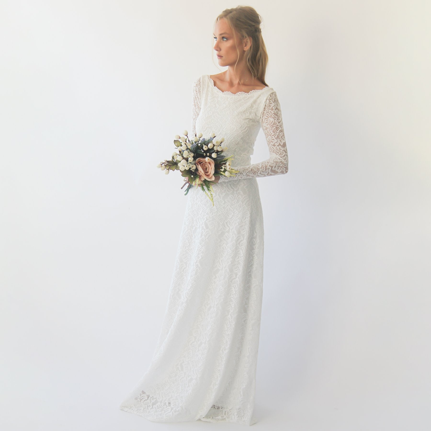 Boat neckline dress #1297 Boat neckline dress #1297