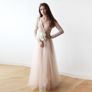 Blush Tulle and Lace dress #1125 Maxi XXS-XS Blushfashion