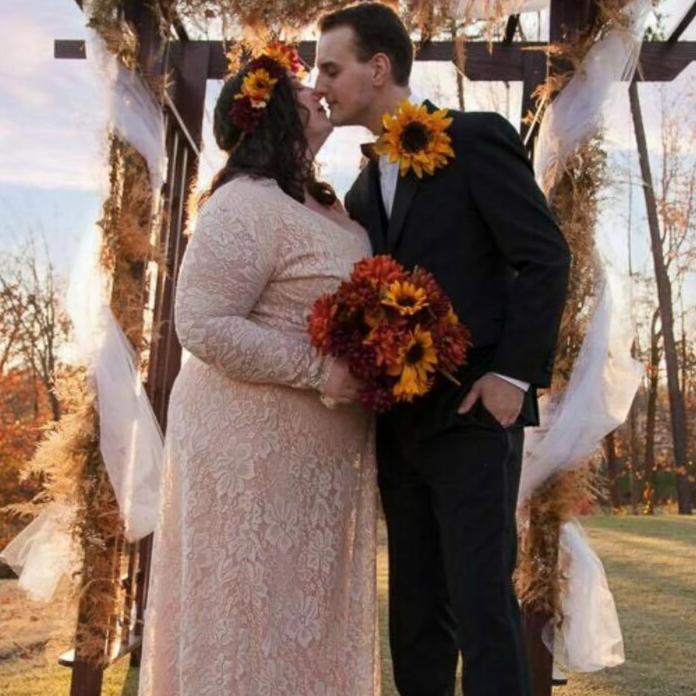 Blush lace wrap dress #1274 - Main Image