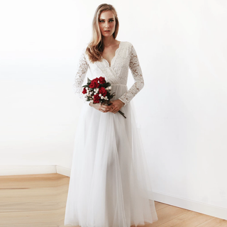 Curvy Ivory Wedding Dress #1125 Maxi XXS-XS Blushfashion
