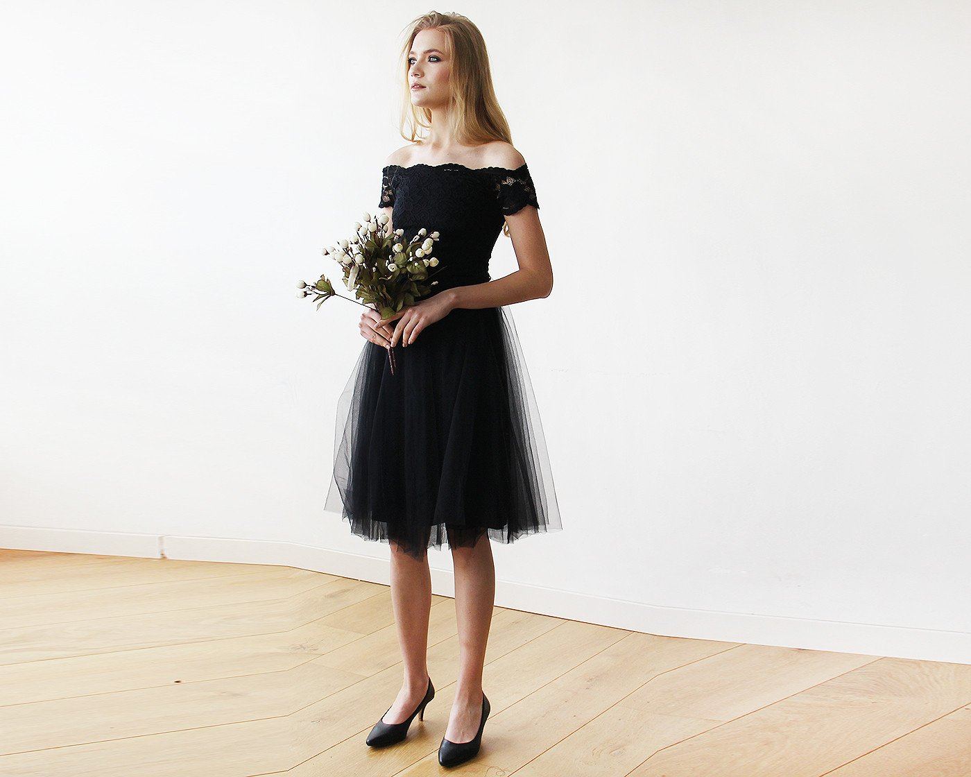 Black Midi Dress #1153 Black Midi Dress #1153
