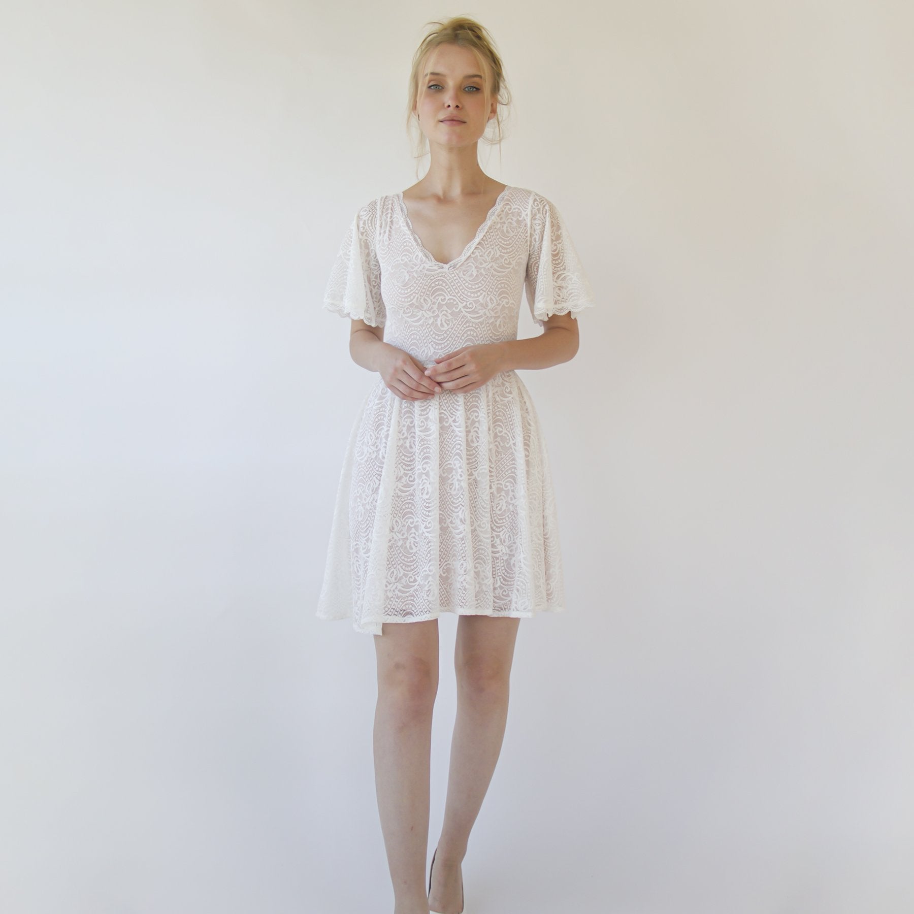 Short mini wedding dress #1374 Short mini wedding dress #1374