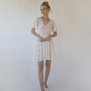 Short mini wedding dress #1374 Mini Blushfashion