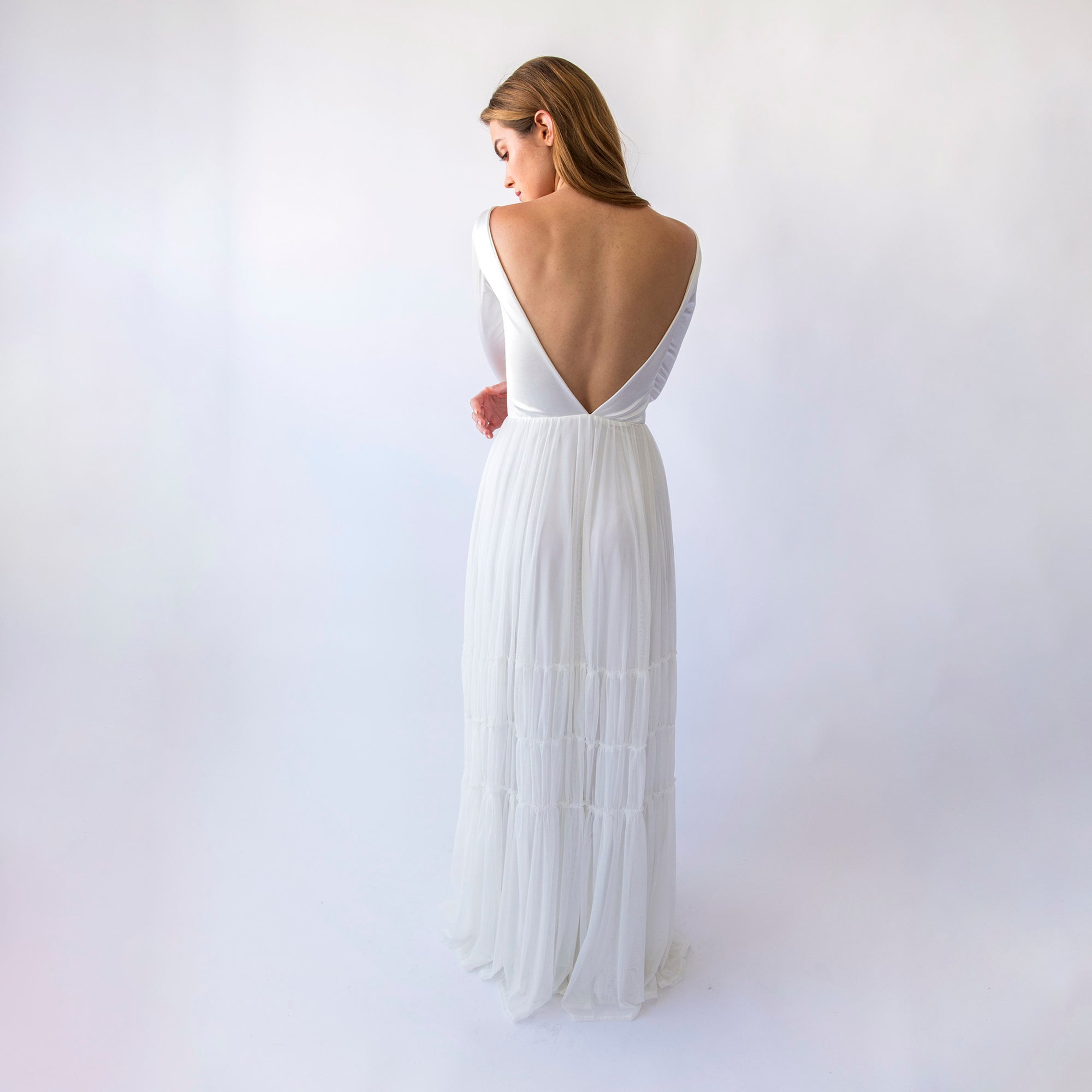 boat neck open back wedding dress Low Back & Backless Wedding Dresses Grace Loves Lace US