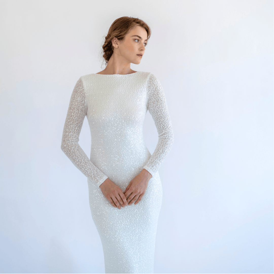 Sequin Wedding Dress #1511 Blushfashion Sequin Wedding Dress #1511 Blushfashion