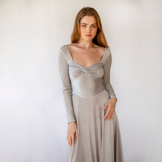 Shimmering Blush Sweetheart, Sexy Festiv Dress With Long Sleeves #1431 Blushfashion