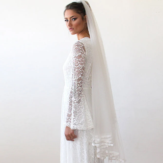 Wedding veil short length #4015 Shoulder length Blushfashion