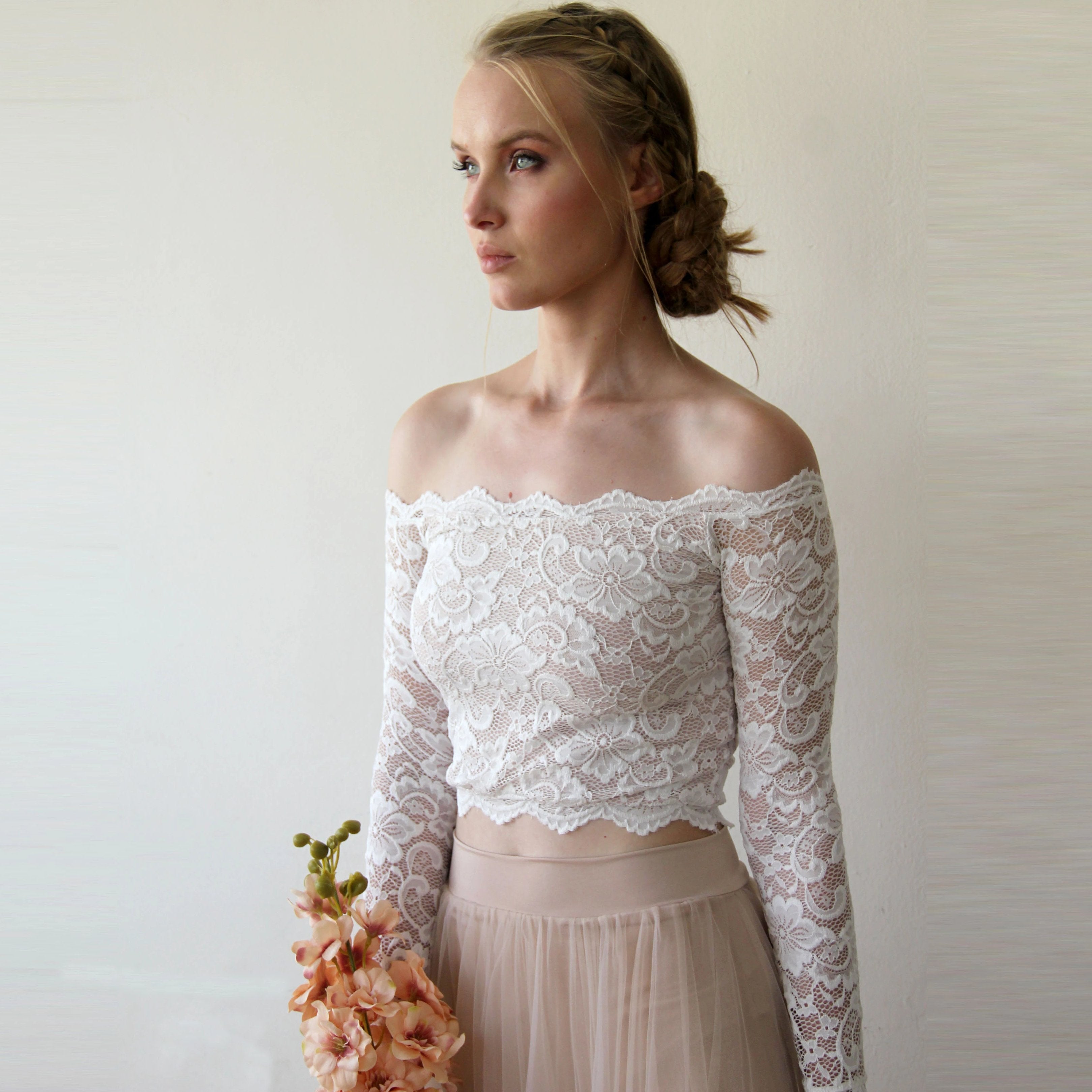 Off shoulder Bridal top #2058 - Main Image