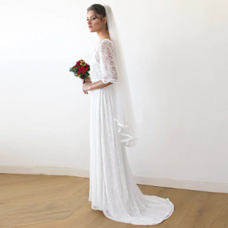 Wedding veil short length #4015 Blushfashion