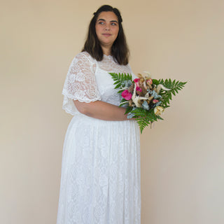 Curvy Bridal Lace top #2059 Custom Order Blushfashion